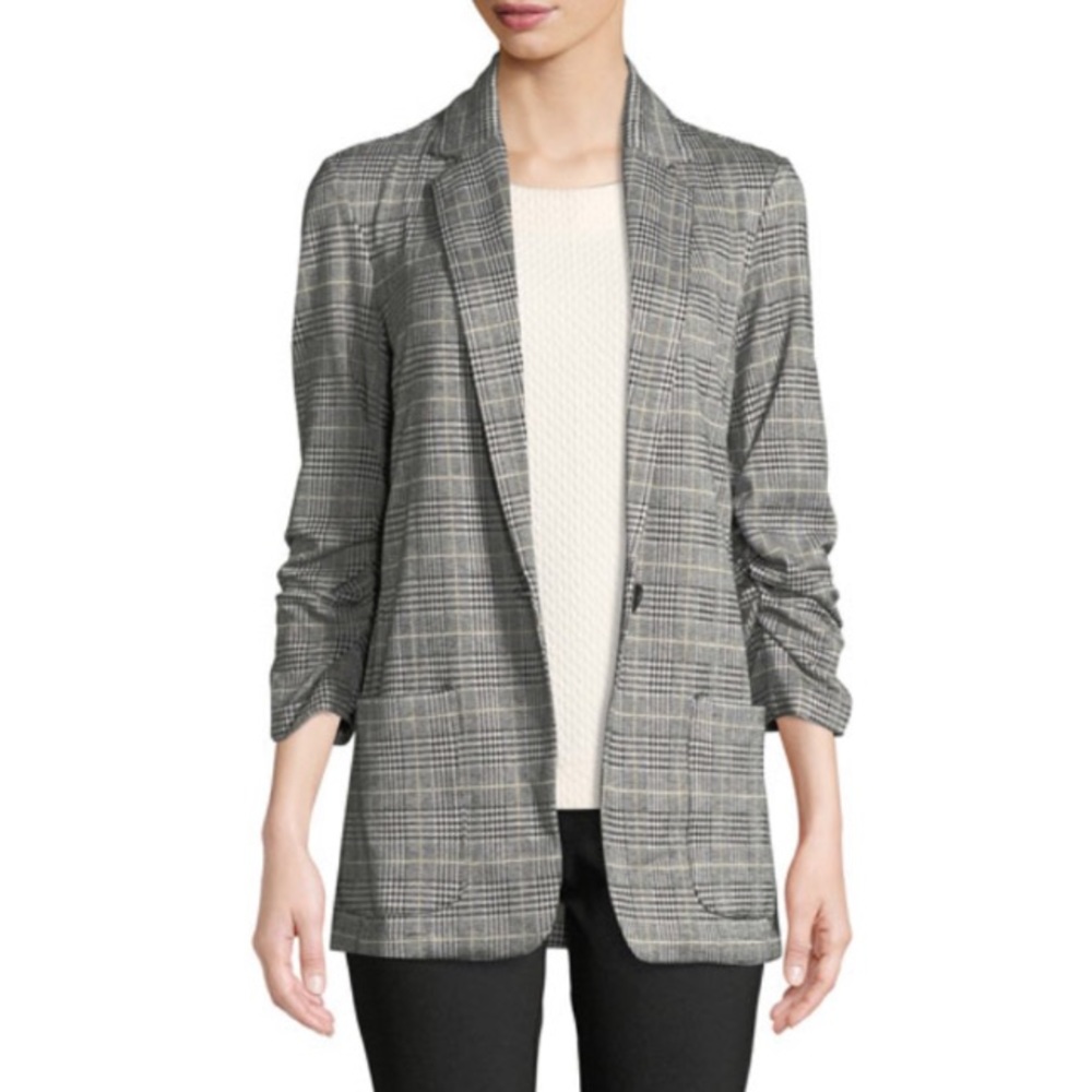 Max Studio•Plaid Boyfriend Fit Blazer•NWT - Picture 1 of 7